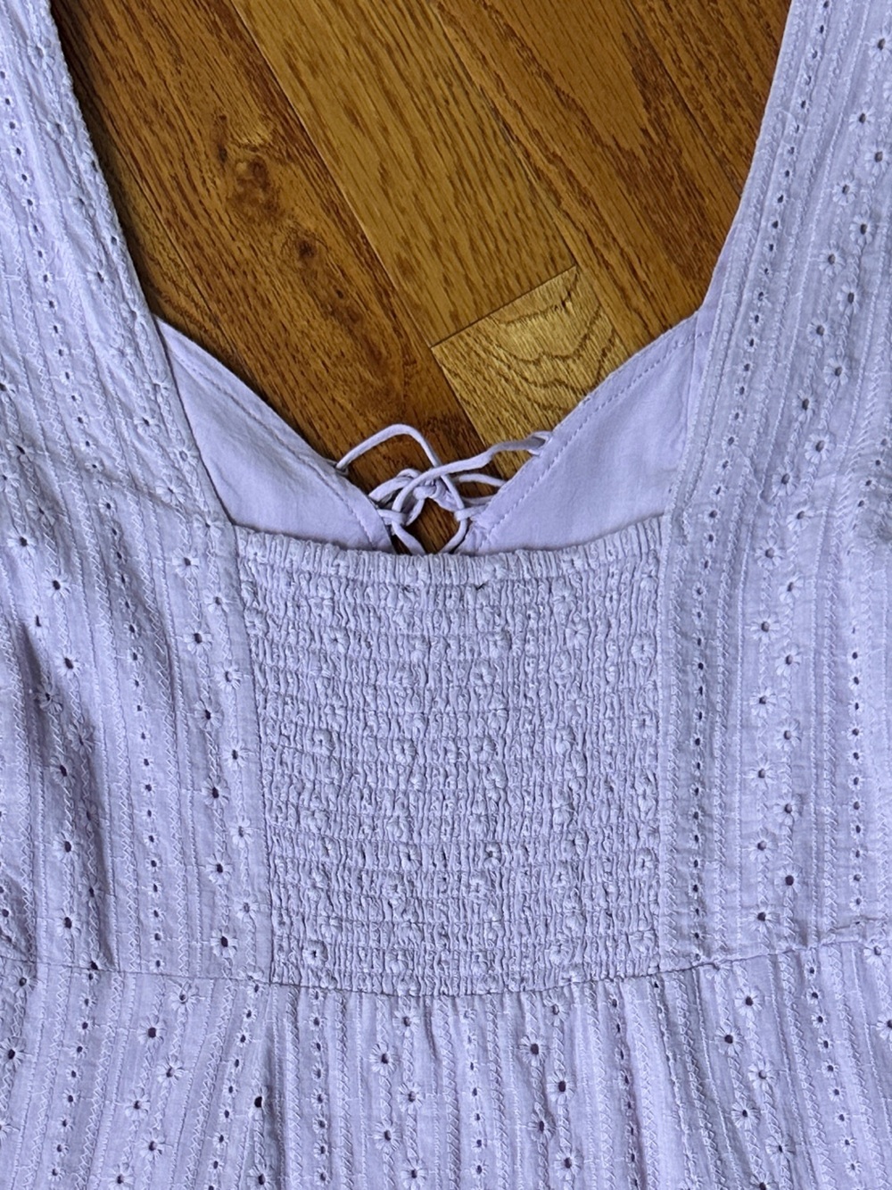 Aqua Soft Lilac Eyelet Mini Dress - Picture 5 of 6